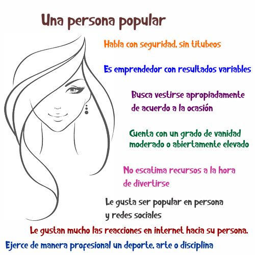 Caracter�sticas de una persona popular